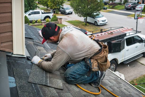 Professional Flat Roof Repair technician working in Thorofare, NJ